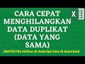 Begini! Cara Menghitung Banyaknya Data Ganda di Excel │ Menemukan dan menghilangkan data duplikat!