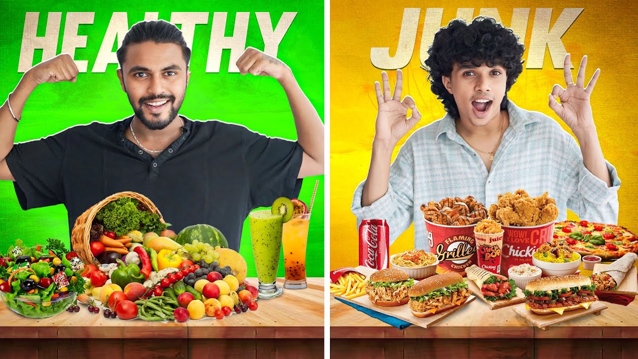 Healthy Vs Junk Food Challenge рџ Funny Food Challenge Youtube