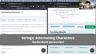 How to Solve "Alternating Characters" on HackerRank? - Javascript Strings