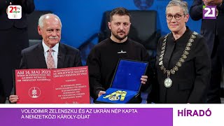 Volodimir Zelenszkij és az ukrán nép kapta a nemzetközi Károly-díjat