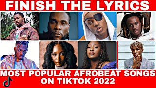 Finish The Lyrics TikTok 2022 | Guess The TikTok Lyrics | Most Popular Songs | Music Quiz