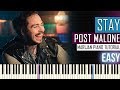 How To Play: Post Malone - Stay | Piano Tutorial EASY + Sheets