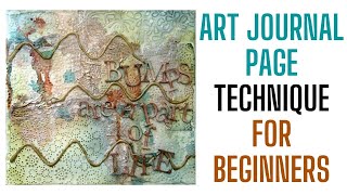 Make a Fun Texture Art Journal Page Technique for Beginners