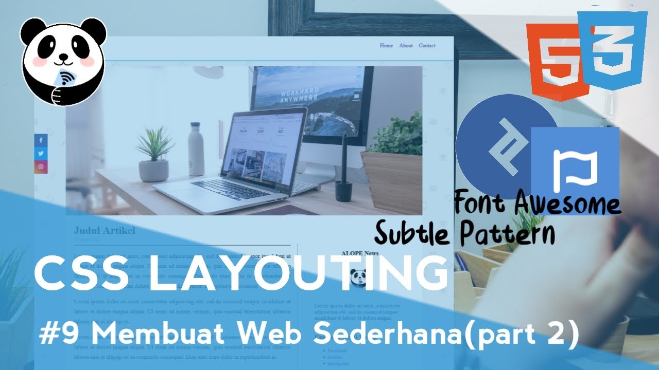 Membuat Website Sederhana (Part 2) Dengan Font Awesome Dan Subtle ...