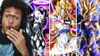 Reacting to Dokkan Battle 10th Anniversary Part 2! (NEW LR Super Gogeta, SSJ2 Gohan \u0026 Goku + Frieza)