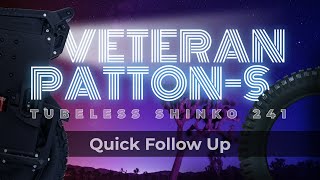 Tubeless Shinko 241 on Veteran Patton-S: Quick Follow Up