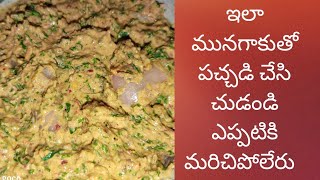 How to make munagaku pachadi(chutney) in telugu |VL Charu Kitchen