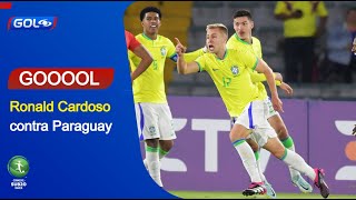 Gol de Ronald Cardoso en Paraguay vs Brasil - Sudamericano Sub-20