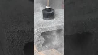 TCT Hole saw vs Concrete Block