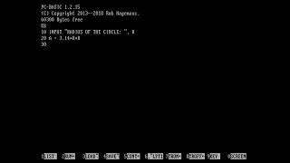 Lesson 2 | Write a BASIC program to find the area of a circle | PC BASIC | GW BASIC
