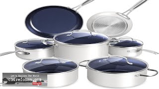 Nuwave Healthy Duralon Blue Ceramic Nonstick Cookware Set Diamond Infused Scratch-Resistant Review