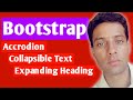 Responsive Collapsible Text and element in Bootstrap