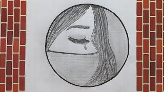 circle drawing for beginners | crying girl | crying girl drawing circle drawing for beginners