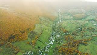 videoblocks aerial view of small town with hills slovakia autumn nature sxpvxsgt  D