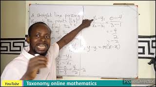 Finding the gradient and and equation of a line given two points