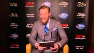 Conor Mcgregor Reacts To Jose Aldo Capoeira   UFC 194 mma ufc fighter