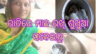 ରାତିରେ ମାଛ ରଖି ଶୁଖୁଆ ପକେଇଲୁ ।#Odia vlog