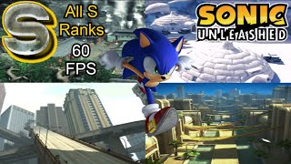 Sonic Unleashed - S Rank in Every Daytime Main Act (60 FPS)