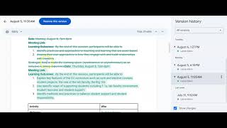 How to Use Google Doc's Version History