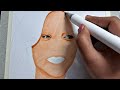 how to draw skin tone with ohuhumarkers✨️ tutorial ✨️@art__tender