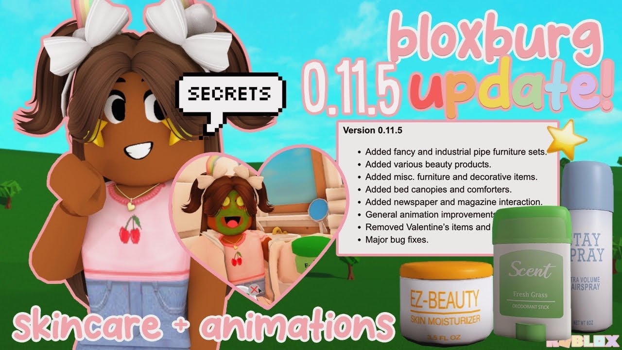 NEW BLOXBURG UPDATE! SKINCARE, MAKEUP & More *0.11.5 SECRETS* Roblox ...