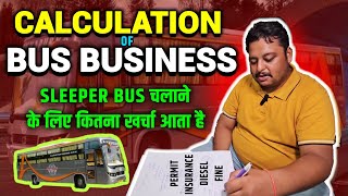 Bus business calculation | Permit | taxes | insurance | Information