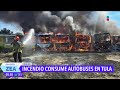 incendio consume 10 autobuses en tula hidalgo noticias con francisco zea