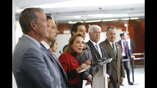 Conferencia de la senadora Guadalupe Murguía, respecto al anuncio de Trump en materia arancelaria