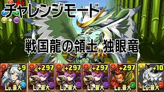 【パズドラ】戦国龍の領土【全属性必須】 独眼竜 チャレンジモード 過去の時女神・ウルド 龍族拼圖