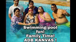 Swimming pool fun with family at ADB KANVAS Mandarmani