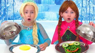 Frozen Elsa And Anna on Food COOKING Competition