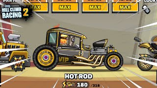 Hill Climb Racing 2 - HOT ROD New Vehicle Fully Upgraded