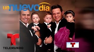 Una pareja gay se convierten en padres de trillizos | Un Nuevo Día | Telemundo