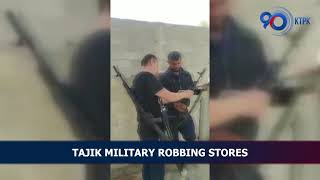 Tajik military robbing stores