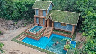 [ Full Video ] Building Jungle Villa and Swimming Pool With Décor Private Living Room