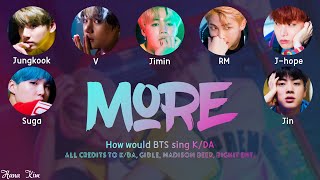 How would BTS sing K/DA - "More" [Picture coded Lyrics HAN/CHI/ROM/ENG] by HanaKim