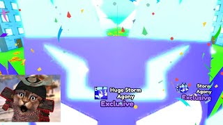 If I Hatch a HUGE STORM AGONY, the video ends - Roblox Pet Simulator X