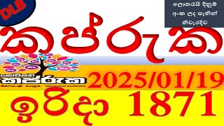 Koti kapruka 1871 Result 2025.01.19 කෝටි කප්රුක ලොතරැයි Lotherai#1871#DLB ලොතරැයි#ලොතරැයි