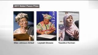 Friedensnobelpreis für drei drei Frauenrechtlerinnen