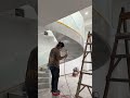 Curved Stair Site Painting #glass #stairs #staircase #construction #decoration #interior #shorts