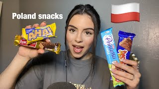 Asmr|| Trying SNACKS From Poland🇵🇱🍫 (Crunchy,  Crinkly \u0026 Cupped eating sounds)