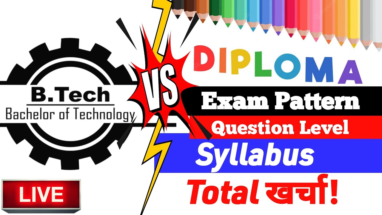 B.TECH V/S DIPLOMA | Exam Pattern| Questions Level 🔥| My Room View 😀😁 ...