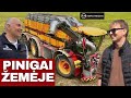 Įterpia į pievą srutas, važiuojant 