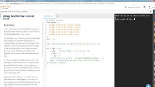 COP1000 Using Multidimensional Lists in Python (correction)