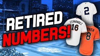 ALL OF THE RETIRED NUMBERS IN THE MLB!