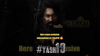 #Yash19 Exclusive news | Rocking Star Yash Status