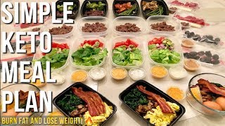Simple Keto Meal Plan For The Week  - Burn Fat and Lose Weight