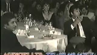 Nusrat Fateh Ali Khan live in London ( rare video) with Amitabh Bachhan and Imran Khan on same table
