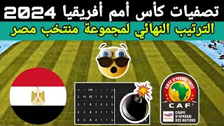 جدول ترتيب مجموعة مصر في تصفيات كأس أمم أفريقيا 2023 بعد الانتصار اليوم. منتخب مصر اليوم
