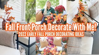 FALL FRONT PORCH DECORATE WITH ME 2022 // SIMPLE FALL DECORATING IDEAS FOR THE PORCH